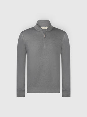 Vintage merinos mock zip Concrete Grey