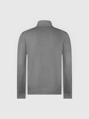Vintage merinos mock zip Concrete Grey
