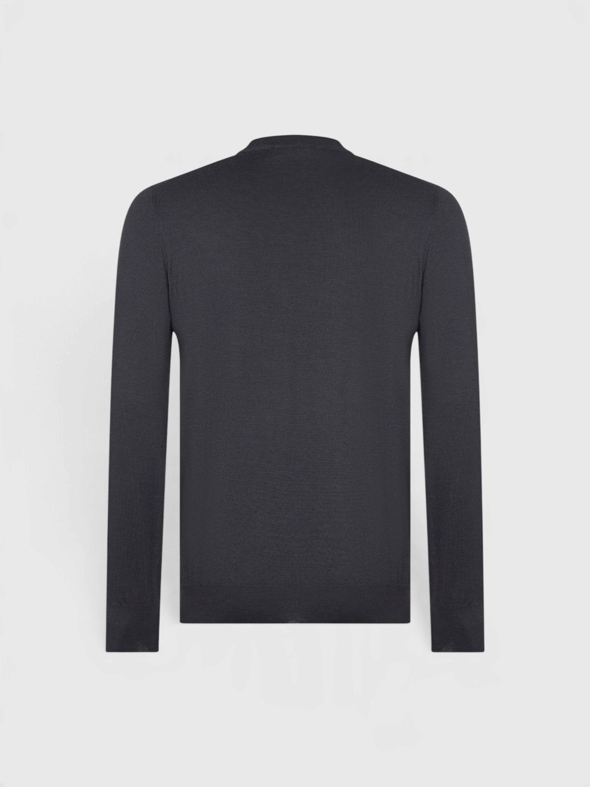 Cashmere silk and wool crew neck blue navy