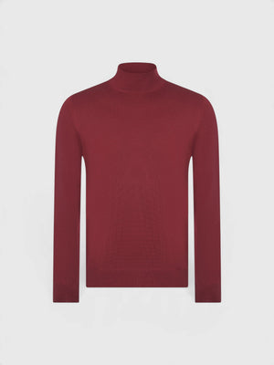 Mock merinos wool Bordeaux Red