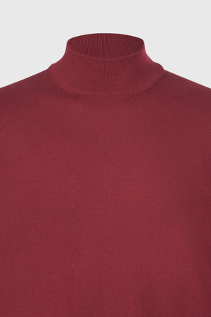 Mock merinos wool Bordeaux Red