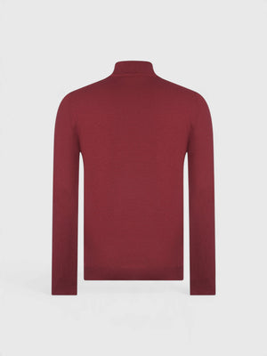 Mock merinos wool Bordeaux Red