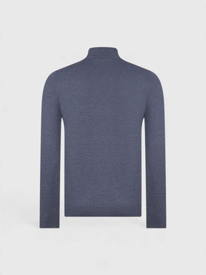 Mock merinos wool Denim Blue