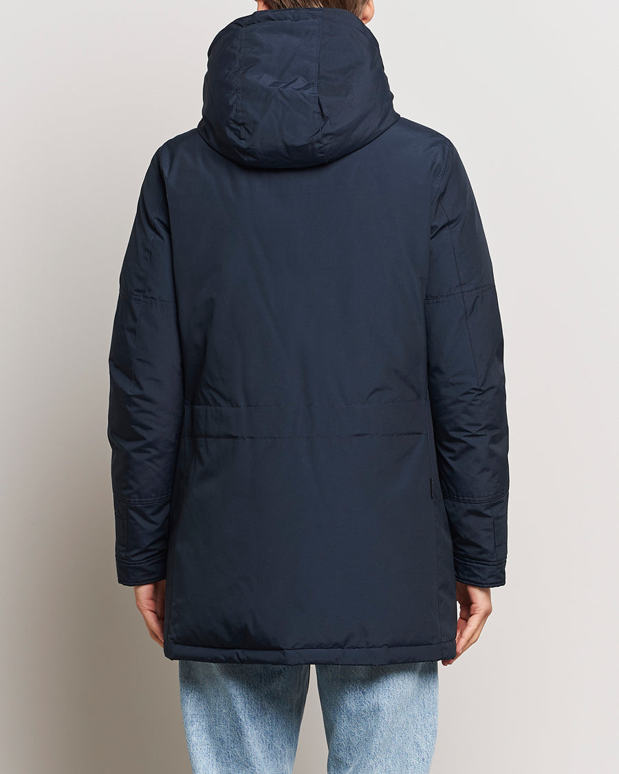 POLAR HIGH COLLAR PARKA MELTON BLUE