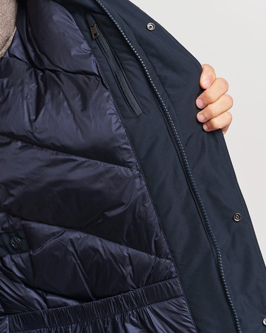 POLAR HIGH COLLAR PARKA MELTON BLUE