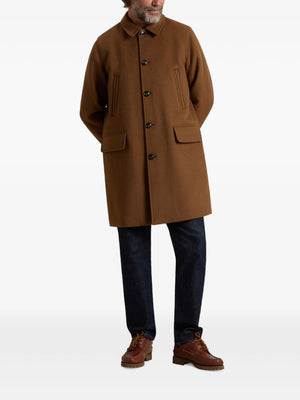 DOUBLE WOOL COAT BROWN