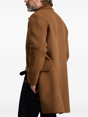 DOUBLE WOOL COAT BROWN