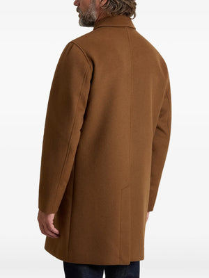 DOUBLE WOOL COAT BROWN
