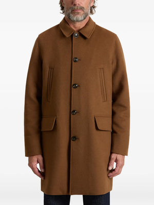DOUBLE WOOL COAT BROWN