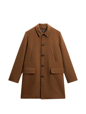 DOUBLE WOOL COAT BROWN