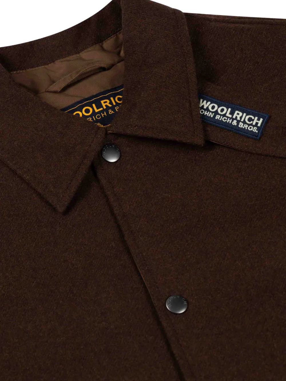 WOOL KEATING SHIRT JACKET DARK BROWN