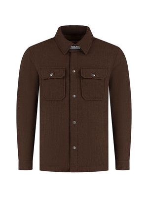 WOOL ALASKAN SHIRT JACKET DARK BROWN