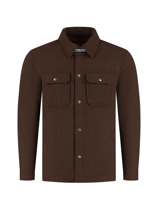 WOOL ALASKAN SHIRT JACKET DARK BROWN