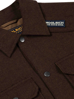 WOOL ALASKAN SHIRT JACKET DARK BROWN