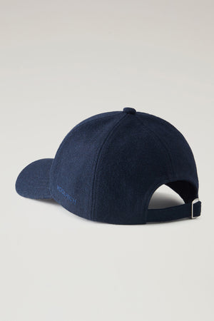 Woolrich Baseballkappe aus einer Wollmischung Melton Blue