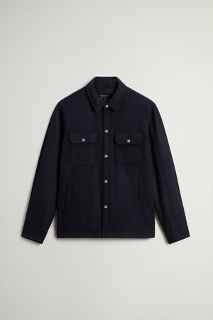 WOOL ALASKAN SHIRT JACKET MELTON BLUE