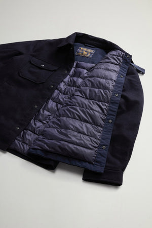 WOOL ALASKAN SHIRT JACKET MELTON BLUE