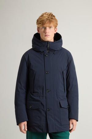 Arctic Parka aus Stretch-Nylon Blue