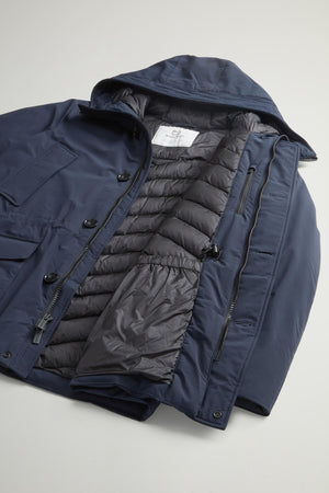 Arctic Parka aus Stretch-Nylon Blue