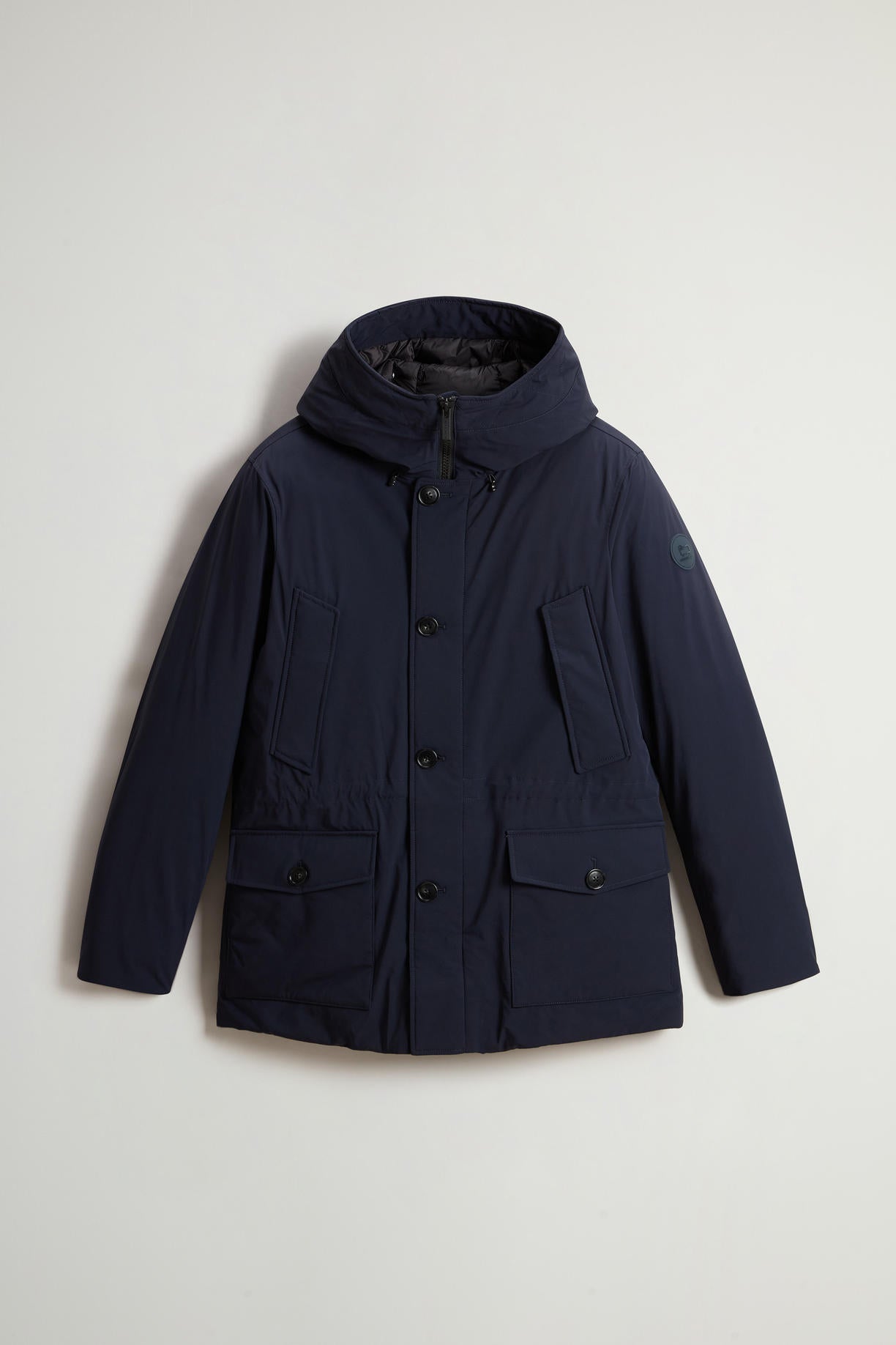 Arctic Parka aus Stretch-Nylon Blue