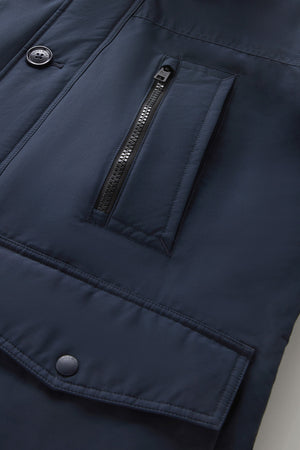 Woolrich Arctic Parka Evolution aus Ramar Cloth Melton Blue