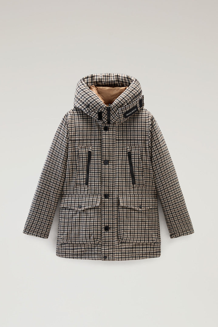 Woolrich Arctic Parka Evolution aus recycelter, italienischer Wolle - Cream Check