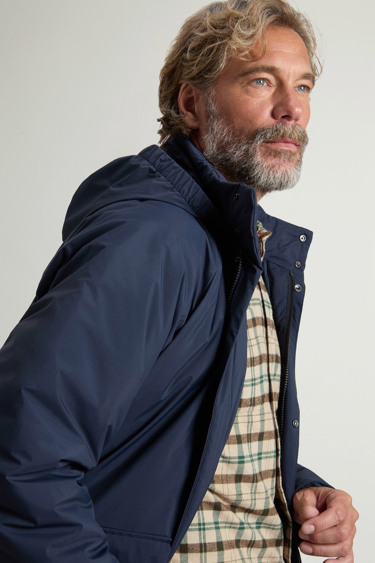 MICRO RIPSTOP COAT MELTON BLUE