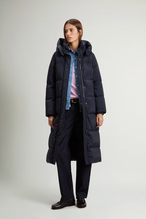 KELLY LONG PARKA MELTON BLUE