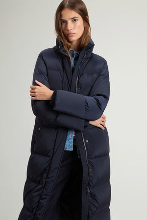 KELLY LONG PARKA MELTON BLUE
