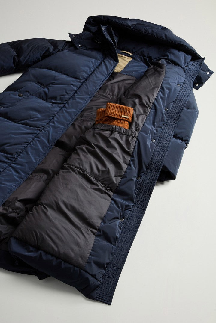 KELLY LONG PARKA MELTON BLUE