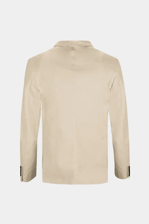 DOUBLE BREASTED JACKET GIACOMO GABARDINE RELAX LIGHT BEIGE