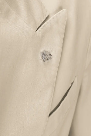 DOUBLE BREASTED JACKET GIACOMO GABARDINE RELAX LIGHT BEIGE