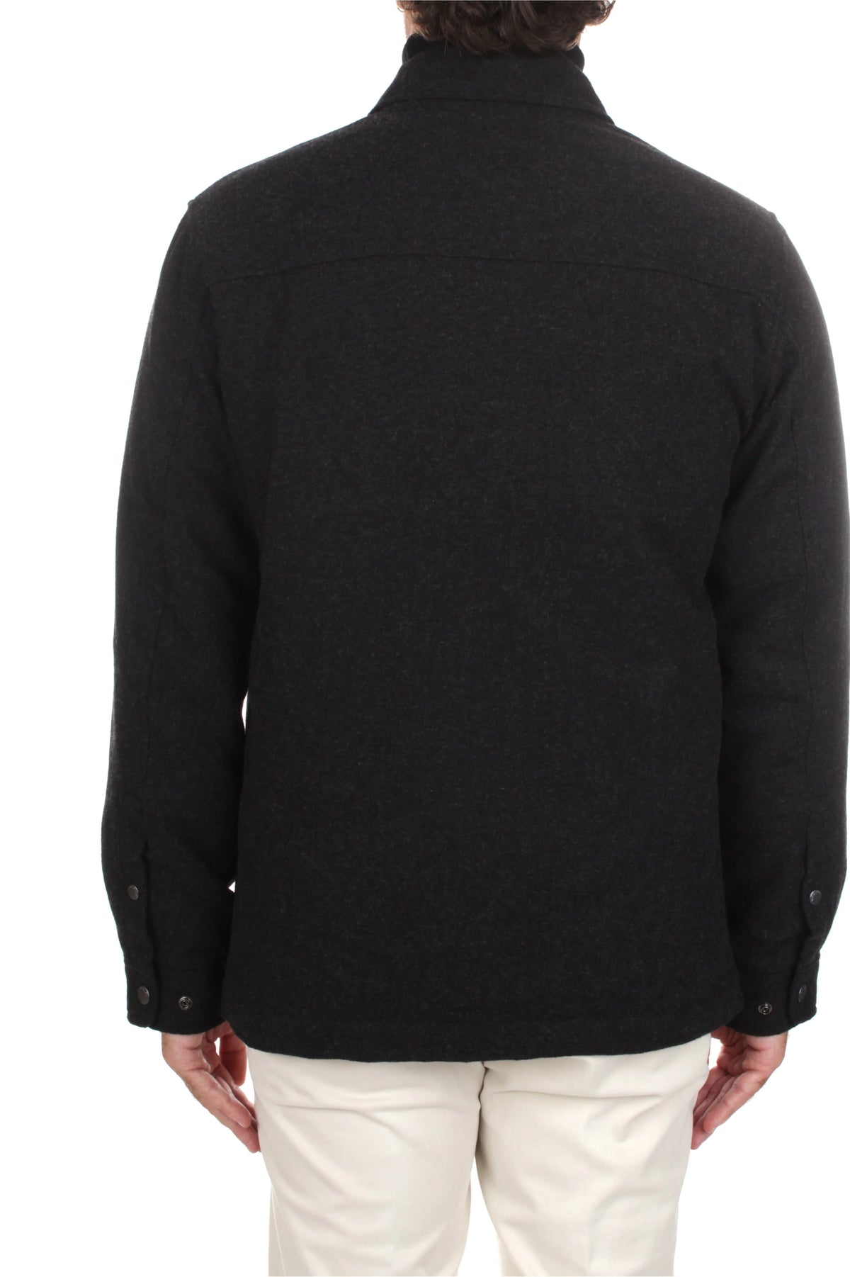 WOOL ALASKAN SHIRT JACKET BLACK MELANGE