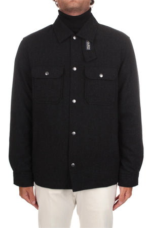 WOOL ALASKAN SHIRT JACKET BLACK MELANGE