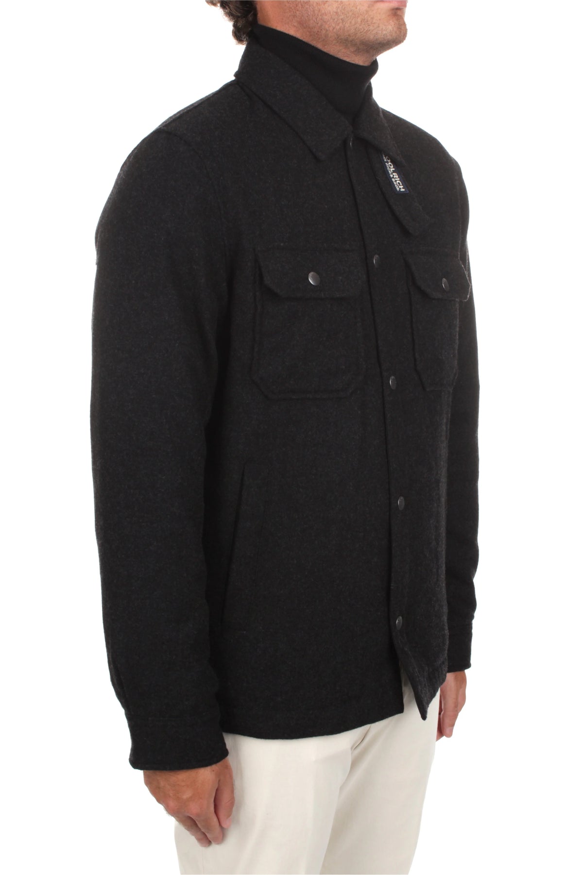 WOOL ALASKAN SHIRT JACKET BLACK MELANGE