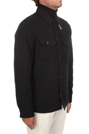 WOOL ALASKAN SHIRT JACKET BLACK MELANGE