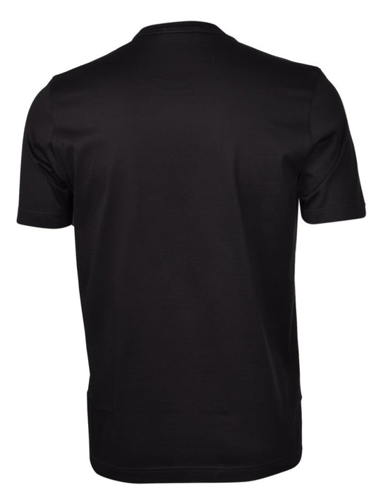 Gran Sasso T-Shirt Rundhals Baumwolle Schwarz
