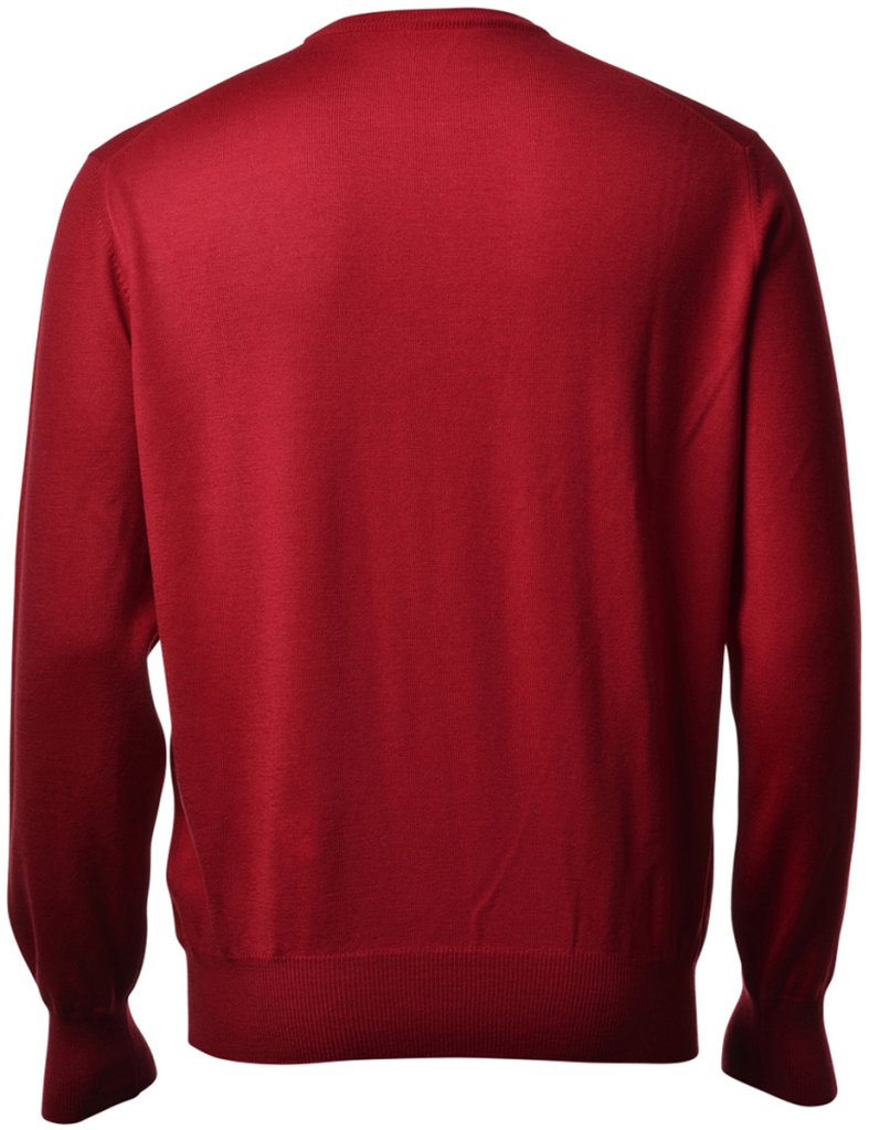Gran Sasso V-Neck Pullover Classic Fit Rot